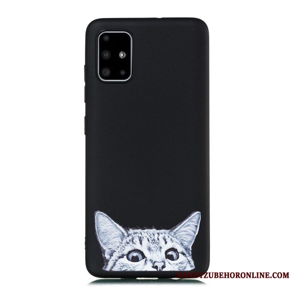 Etui Samsung Galaxy A51 Cartoon Telefonhængende Ornamenter, Cover Samsung Galaxy A51 Tasker Nubuck Anti-fald