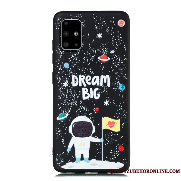 Etui Samsung Galaxy A51 Cartoon Telefonhængende Ornamenter, Cover Samsung Galaxy A51 Tasker Nubuck Anti-fald