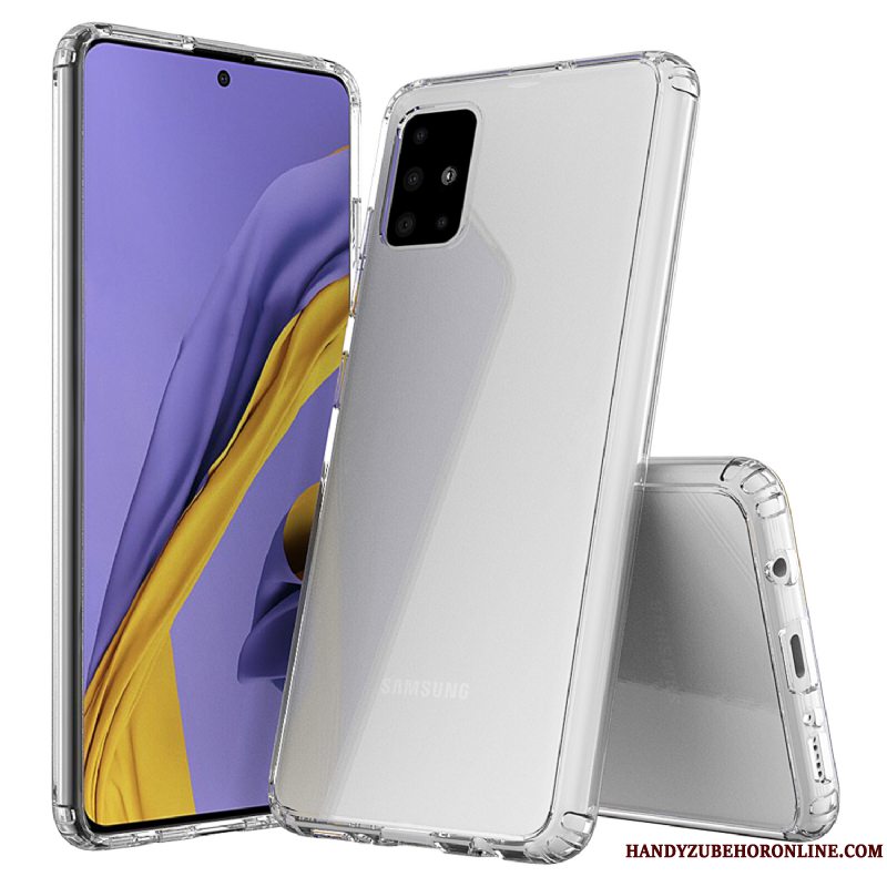 Etui Samsung Galaxy A51 Europa Sort, Cover Samsung Galaxy A51 Gennemsigtig Ramme