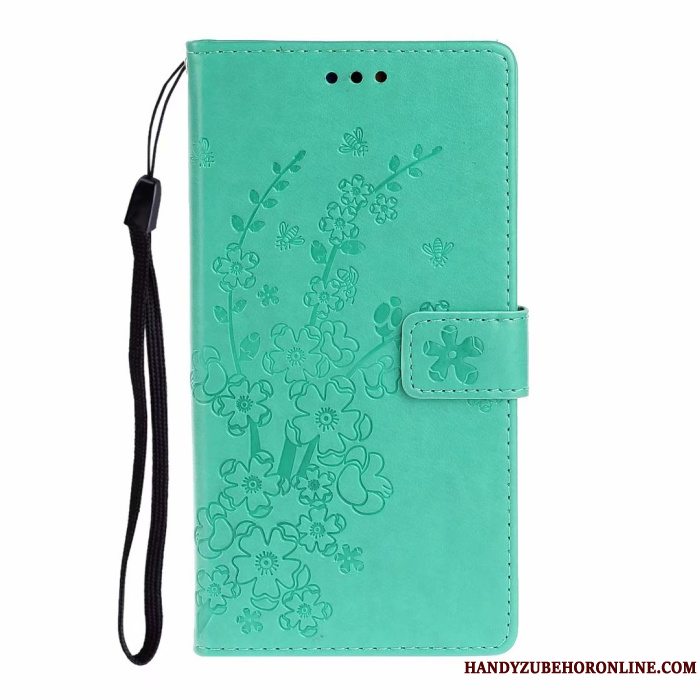 Etui Samsung Galaxy A51 Folio Plomme Blomst Lilla, Cover Samsung Galaxy A51 Support Korte Kort