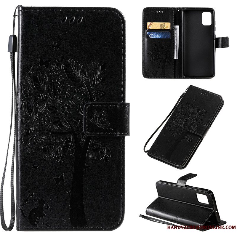 Etui Samsung Galaxy A51 Folio Telefonrød, Cover Samsung Galaxy A51 Tasker Anti-fald