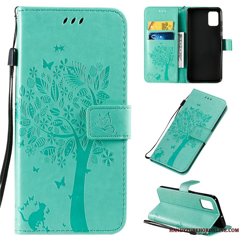 Etui Samsung Galaxy A51 Folio Telefonrød, Cover Samsung Galaxy A51 Tasker Anti-fald