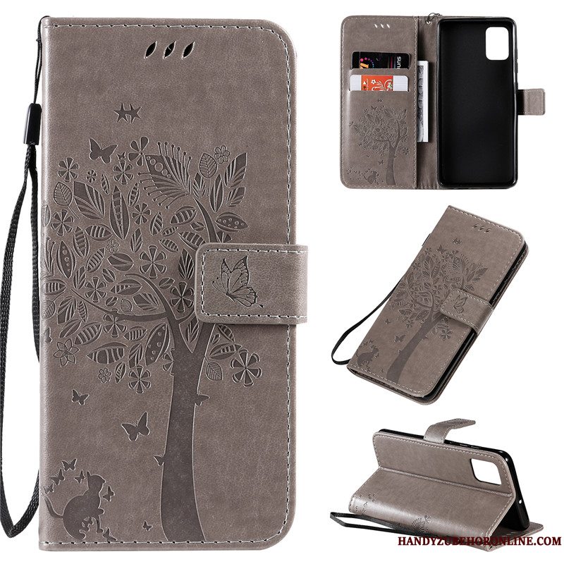 Etui Samsung Galaxy A51 Folio Telefonrød, Cover Samsung Galaxy A51 Tasker Anti-fald