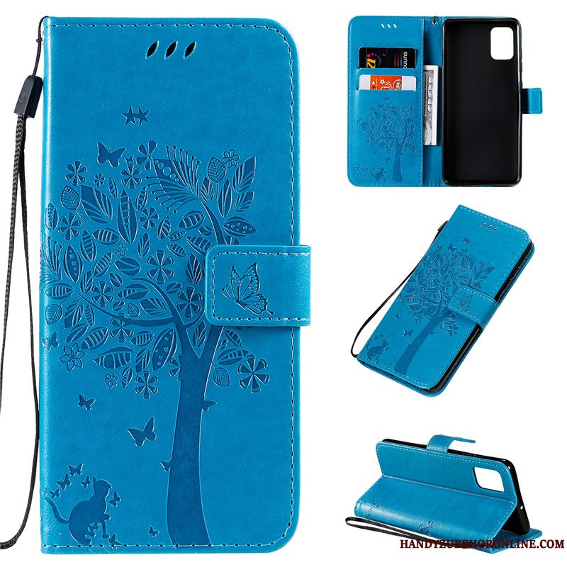 Etui Samsung Galaxy A51 Folio Telefonrød, Cover Samsung Galaxy A51 Tasker Anti-fald