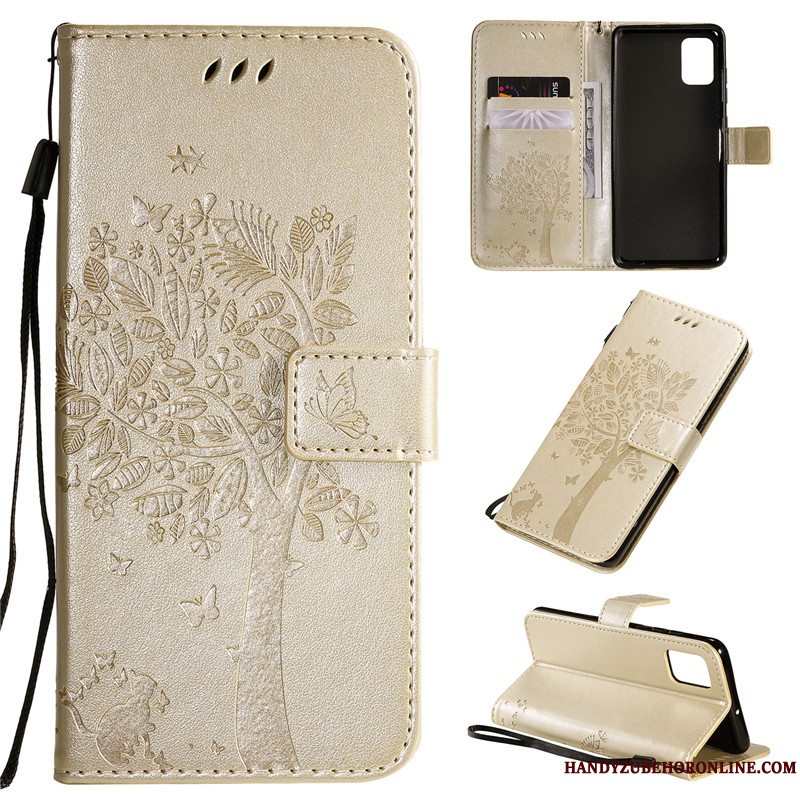 Etui Samsung Galaxy A51 Folio Telefonrød, Cover Samsung Galaxy A51 Tasker Anti-fald