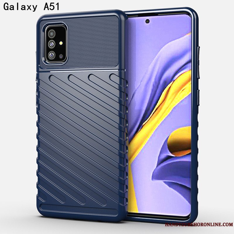 Etui Samsung Galaxy A51 Kreativ High End Tre Forsvar, Cover Samsung Galaxy A51 Luksus Grøn Af Personlighed