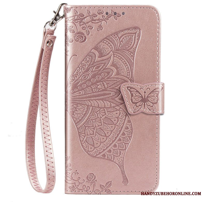 Etui Samsung Galaxy A51 Læder Blomster Lyserød, Cover Samsung Galaxy A51 Folio Telefon