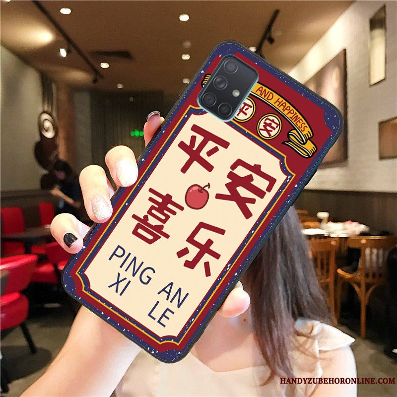 Etui Samsung Galaxy A51 Silikone Anti-fald Rotte, Cover Samsung Galaxy A51 Cartoon Wealth Telefon