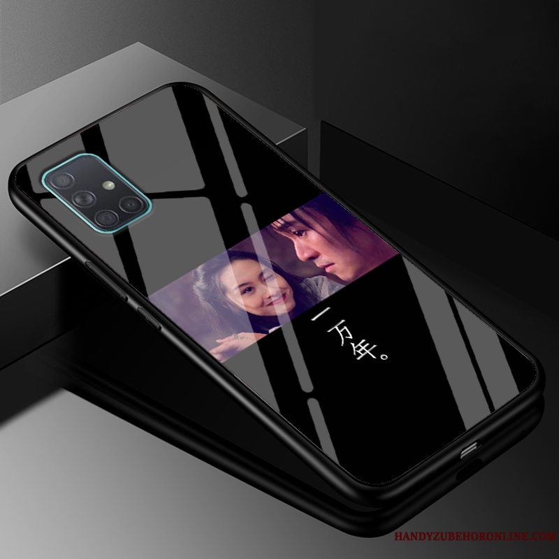 Etui Samsung Galaxy A51 Silikone Elskeren Af Personlighed, Cover Samsung Galaxy A51 Beskyttelse Glas Telefon