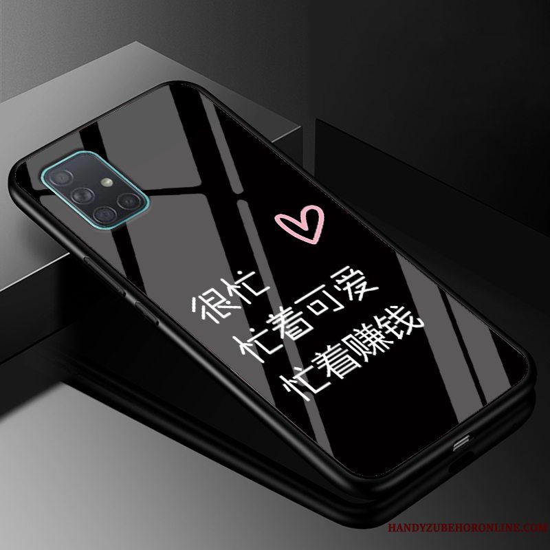 Etui Samsung Galaxy A51 Silikone Elskeren Af Personlighed, Cover Samsung Galaxy A51 Beskyttelse Glas Telefon
