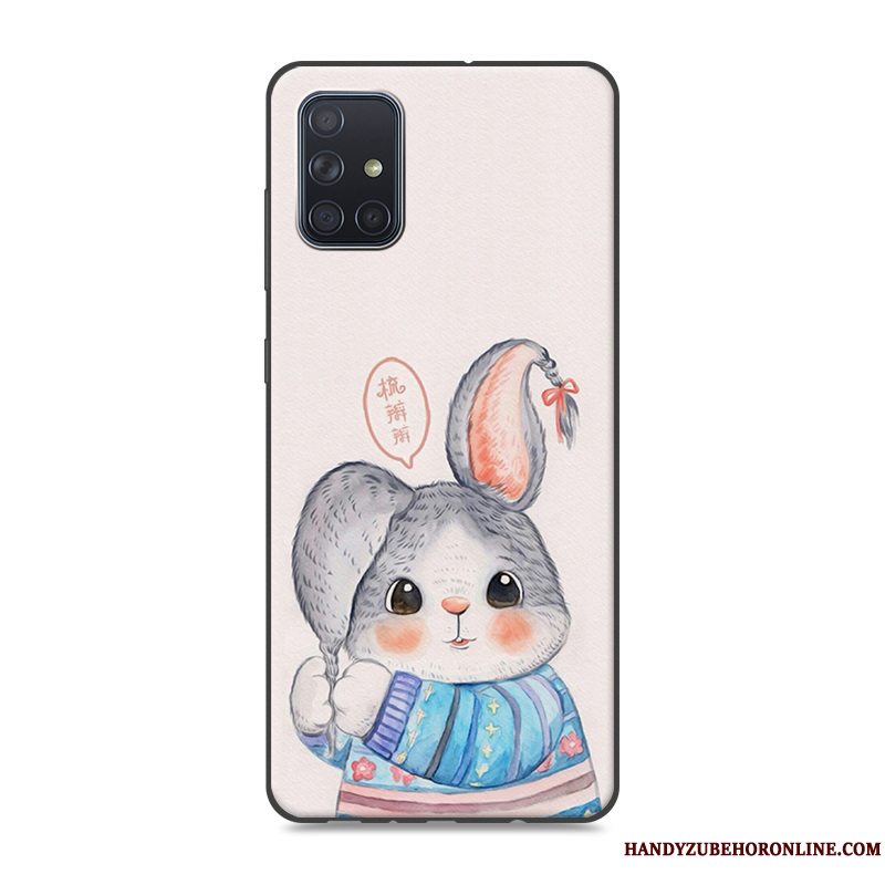 Etui Samsung Galaxy A51 Silikone Lyserød Telefon, Cover Samsung Galaxy A51 Beskyttelse Trend