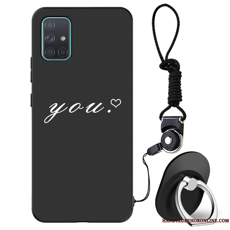 Etui Samsung Galaxy A51 Tasker Sort Anti-fald, Cover Samsung Galaxy A51 Blød Elskeren Telefon