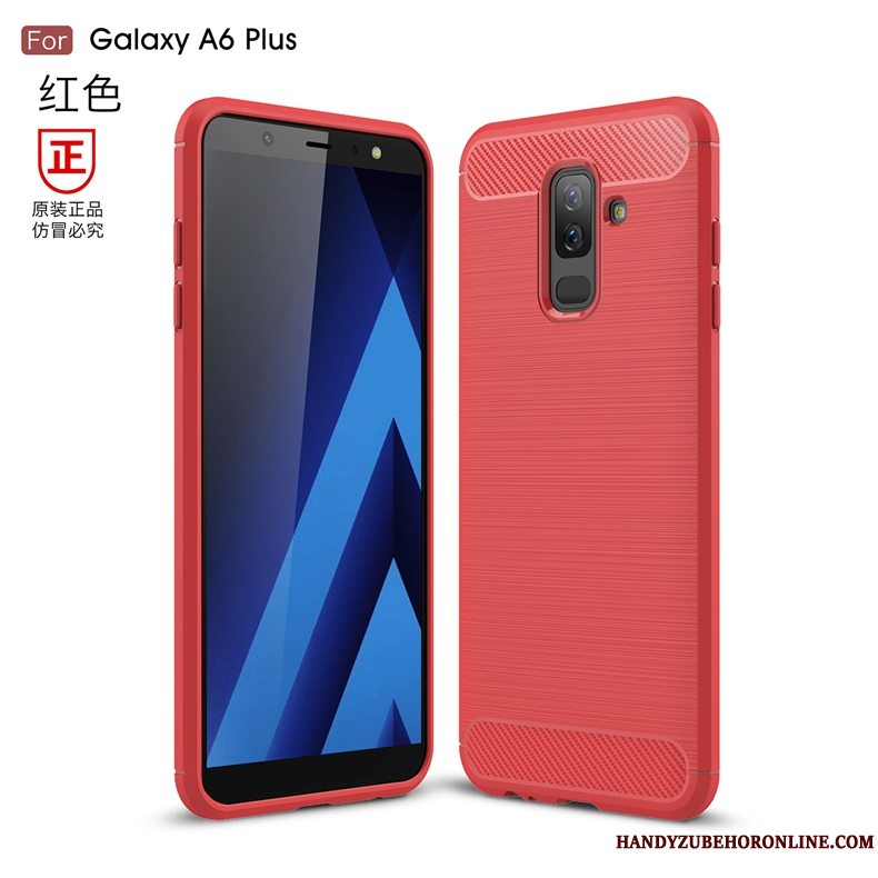 Etui Samsung Galaxy A6+ Beskyttelse Silke Mønster, Cover Samsung Galaxy A6+ Tasker Anti-fald Telefon