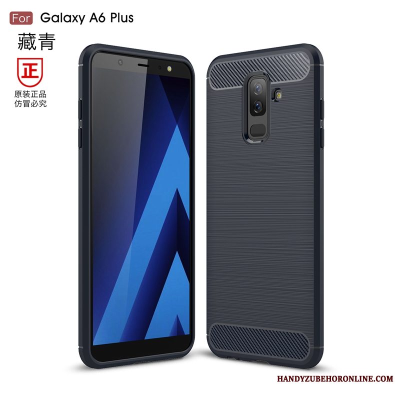 Etui Samsung Galaxy A6+ Beskyttelse Silke Mønster, Cover Samsung Galaxy A6+ Tasker Anti-fald Telefon