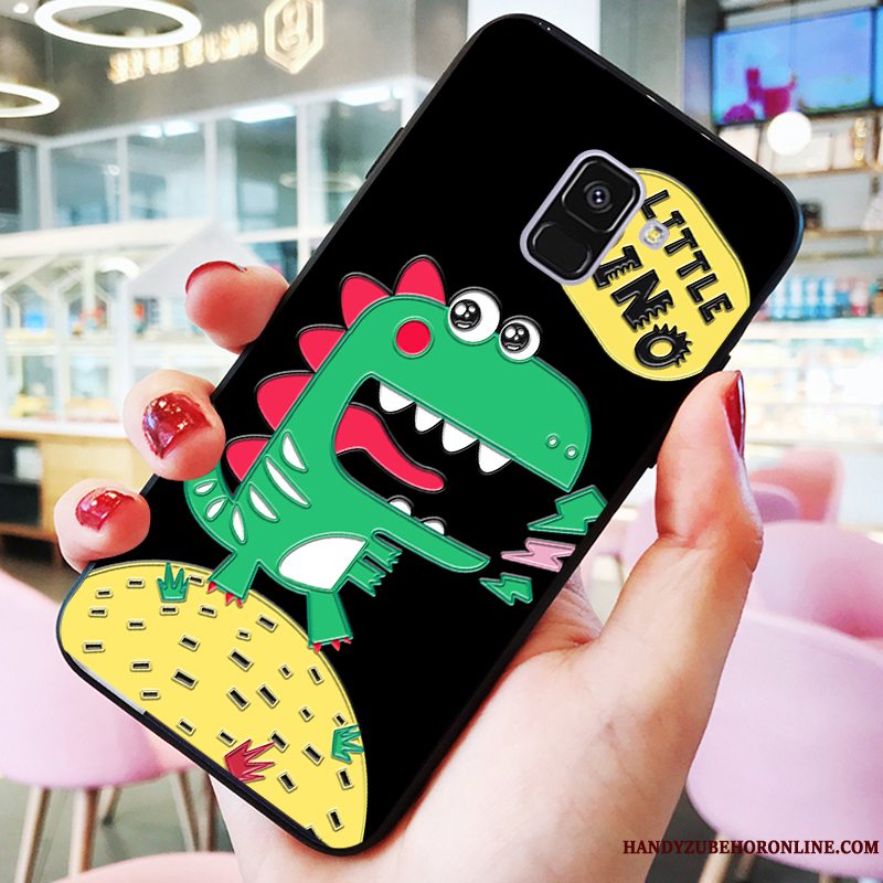 Etui Samsung Galaxy A6 Blød Anti-fald Dragon, Cover Samsung Galaxy A6 Support Af Personlighed Gul