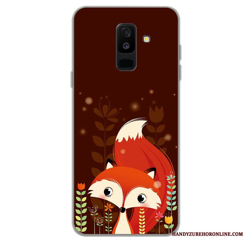 Etui Samsung Galaxy A6+ Blød Anti-fald Grå, Cover Samsung Galaxy A6+ Tasker Simple Telefon