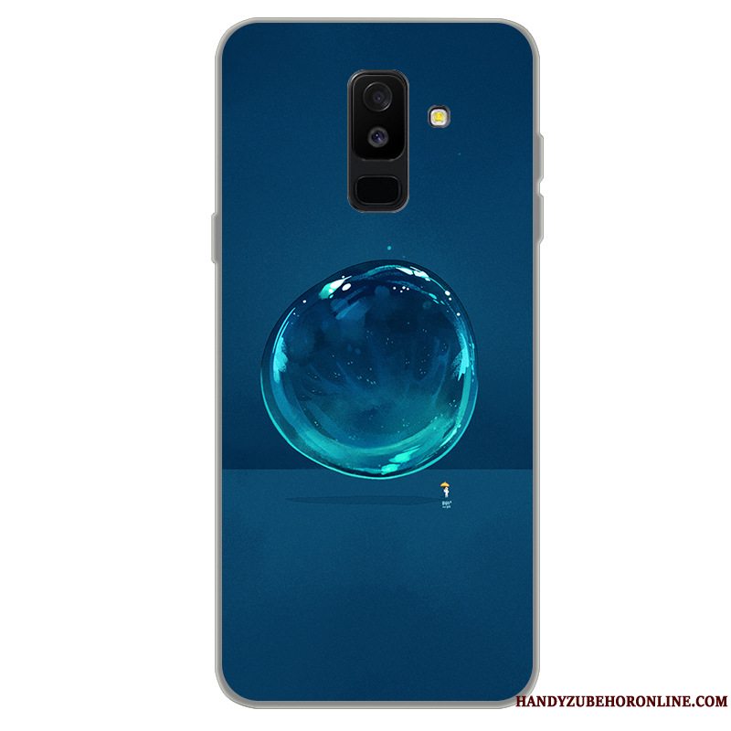 Etui Samsung Galaxy A6+ Blød Anti-fald Grå, Cover Samsung Galaxy A6+ Tasker Simple Telefon