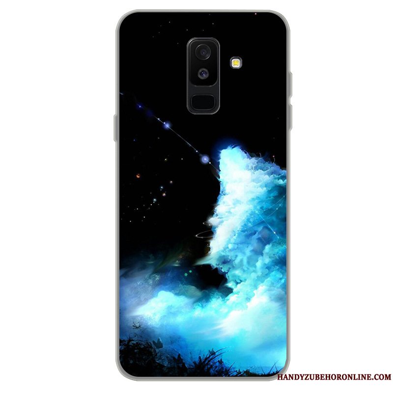 Etui Samsung Galaxy A6+ Blød Anti-fald Grå, Cover Samsung Galaxy A6+ Tasker Simple Telefon