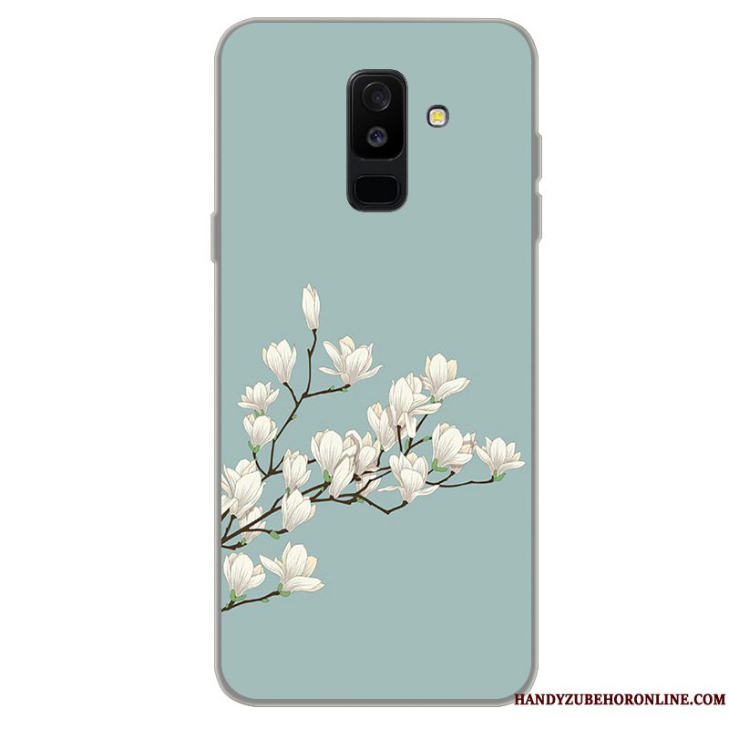 Etui Samsung Galaxy A6+ Blød Anti-fald Grå, Cover Samsung Galaxy A6+ Tasker Simple Telefon