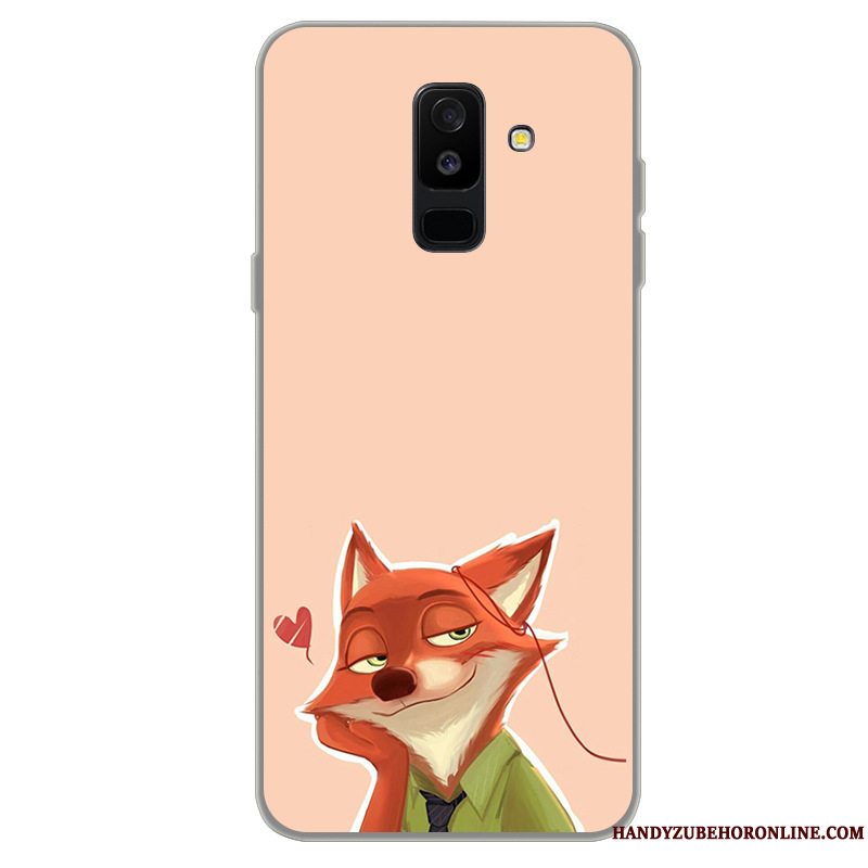 Etui Samsung Galaxy A6+ Blød Anti-fald Grå, Cover Samsung Galaxy A6+ Tasker Simple Telefon