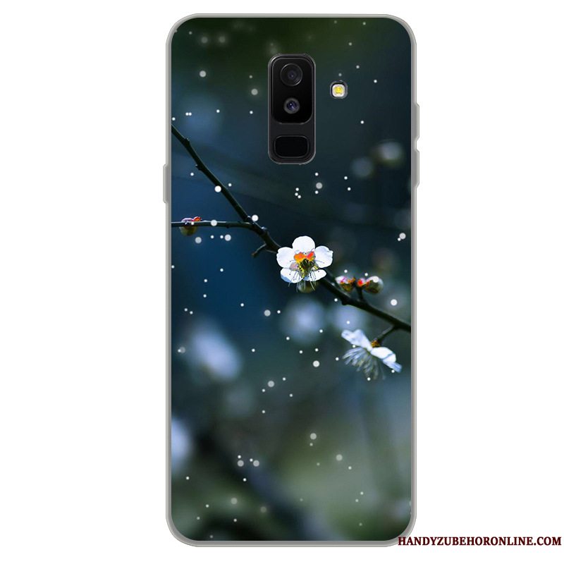 Etui Samsung Galaxy A6+ Blød Anti-fald Grå, Cover Samsung Galaxy A6+ Tasker Simple Telefon