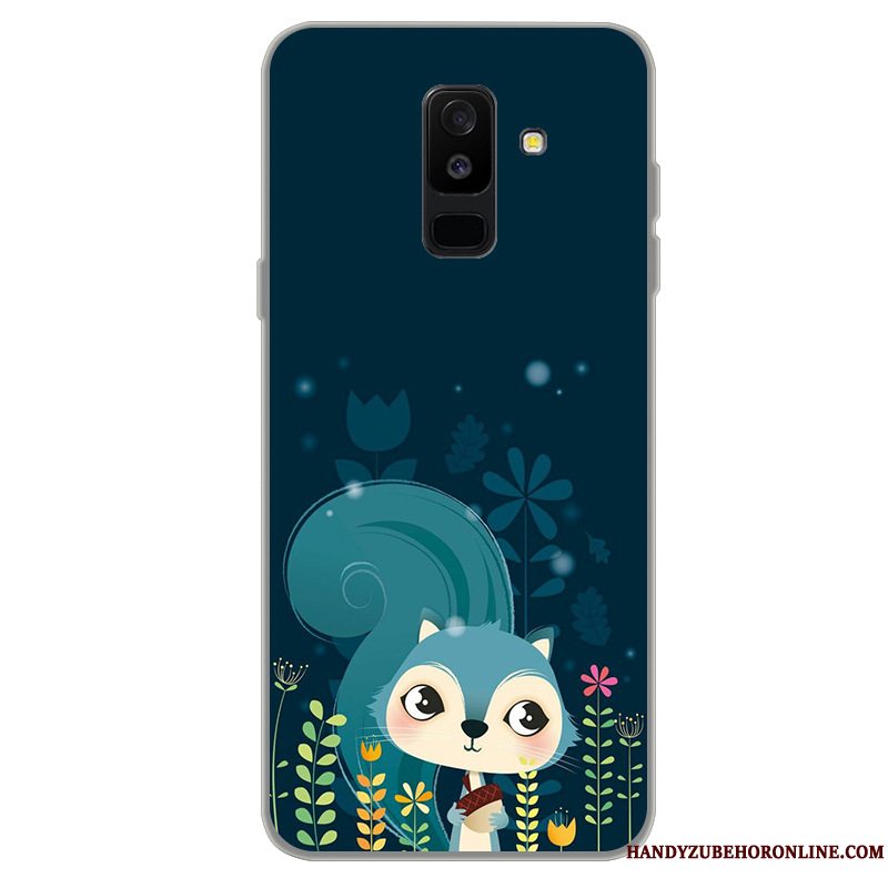 Etui Samsung Galaxy A6+ Blød Anti-fald Grå, Cover Samsung Galaxy A6+ Tasker Simple Telefon