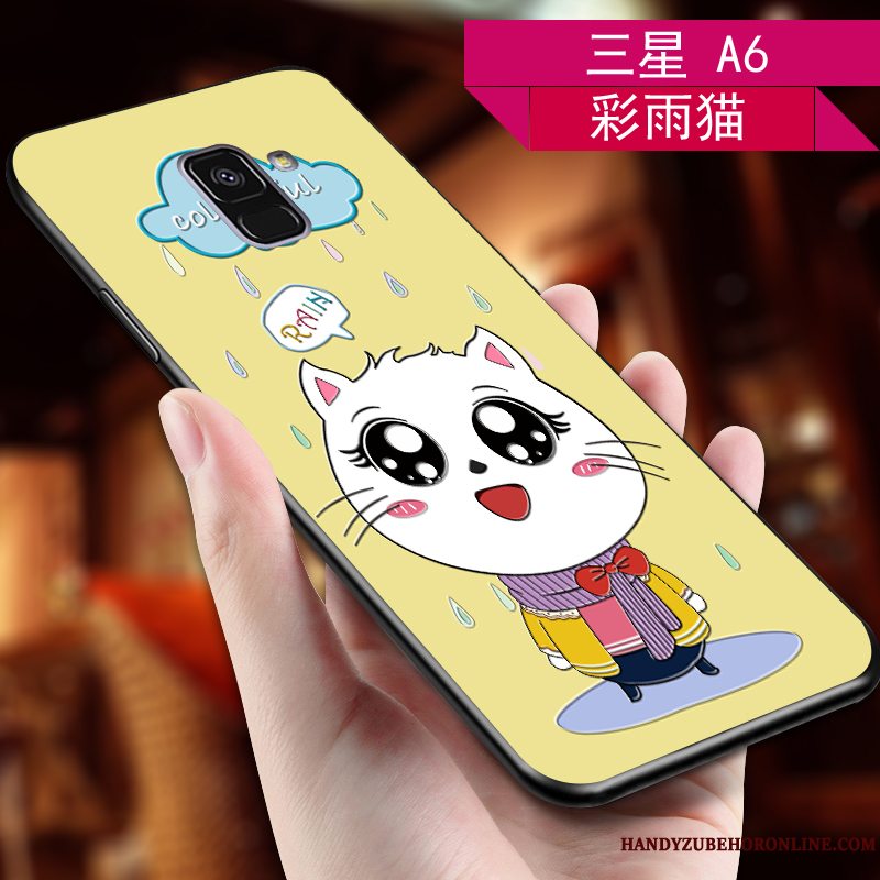 Etui Samsung Galaxy A6 Cartoon Anti-fald Nubuck, Cover Samsung Galaxy A6 Beskyttelse Telefonny