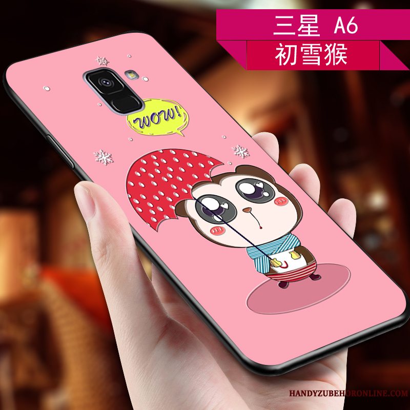 Etui Samsung Galaxy A6 Cartoon Anti-fald Nubuck, Cover Samsung Galaxy A6 Beskyttelse Telefonny