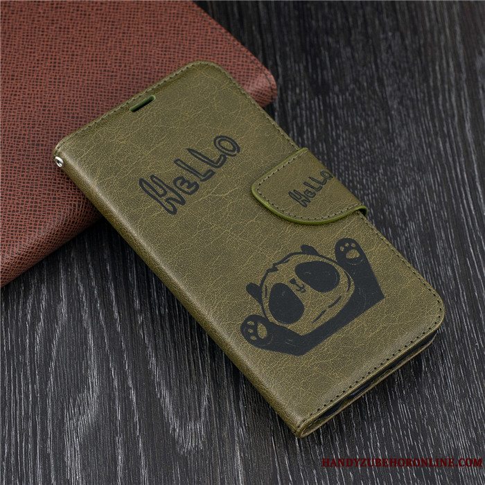 Etui Samsung Galaxy A6+ Cartoon Anti-fald Telefon, Cover Samsung Galaxy A6+ Læder Grå