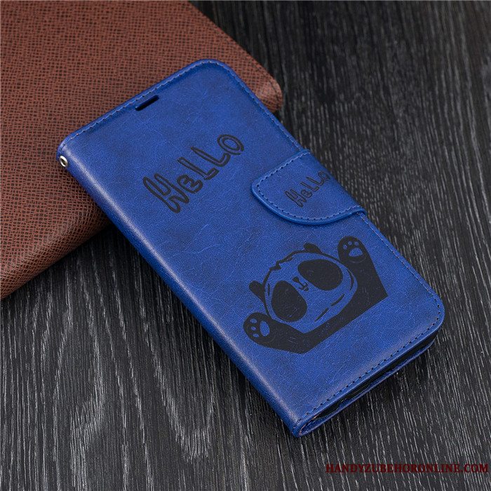 Etui Samsung Galaxy A6+ Cartoon Anti-fald Telefon, Cover Samsung Galaxy A6+ Læder Grå