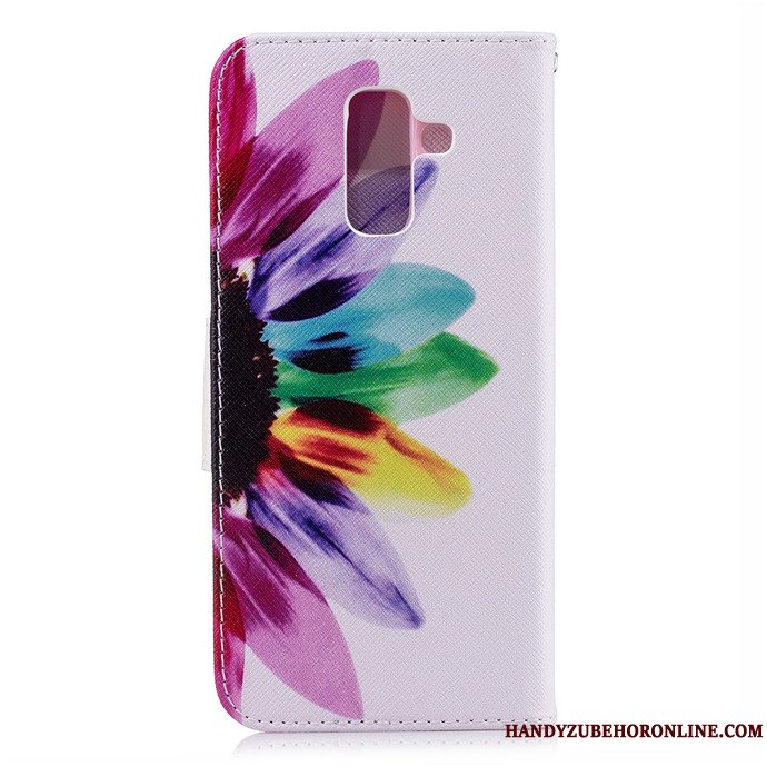 Etui Samsung Galaxy A6+ Farve Telefon, Cover Samsung Galaxy A6+ Folio