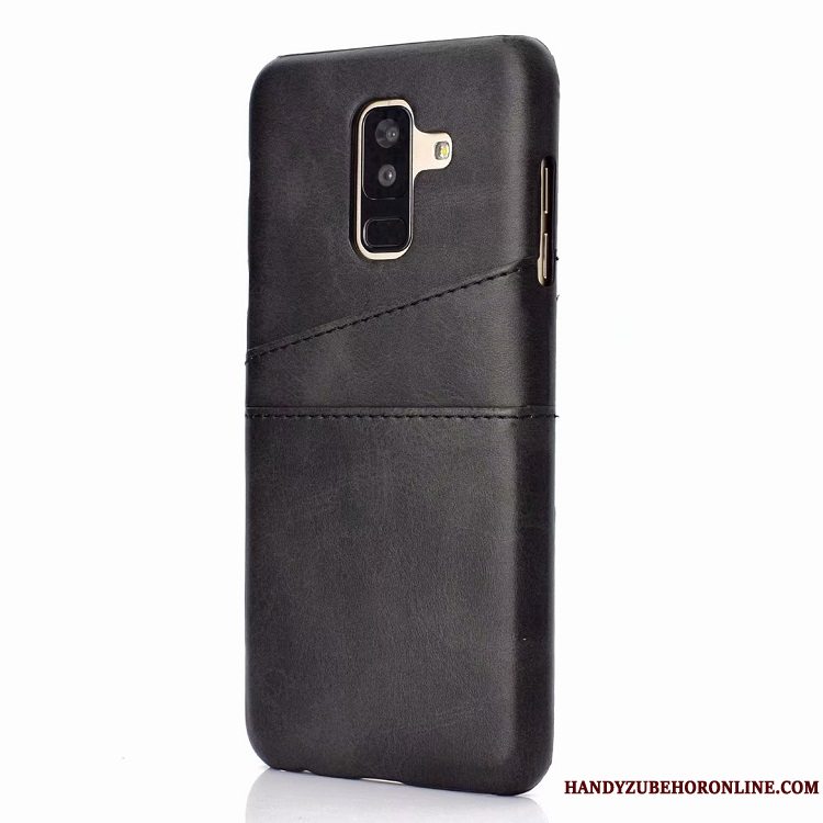 Etui Samsung Galaxy A6+ Læder Simple Bagdæksel, Cover Samsung Galaxy A6+ Beskyttelse Trend Gul