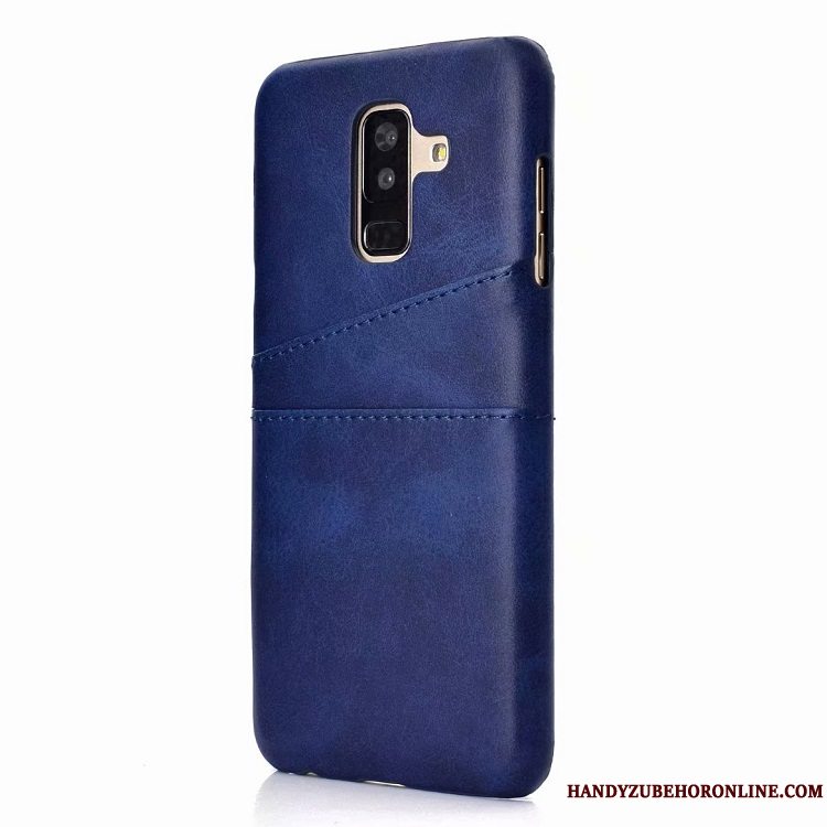 Etui Samsung Galaxy A6+ Læder Simple Bagdæksel, Cover Samsung Galaxy A6+ Beskyttelse Trend Gul