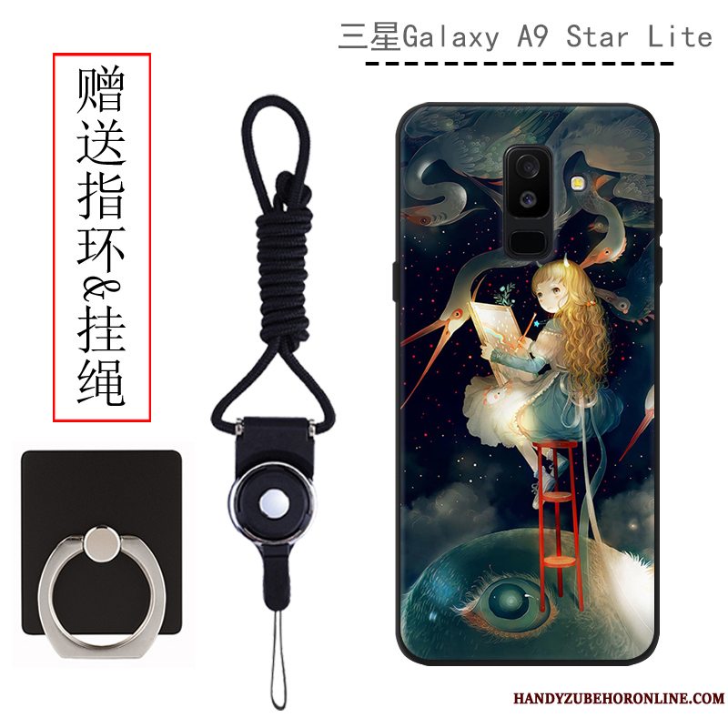 Etui Samsung Galaxy A6+ Silikone Sort Trend, Cover Samsung Galaxy A6+ Beskyttelse Telefonanti-fald