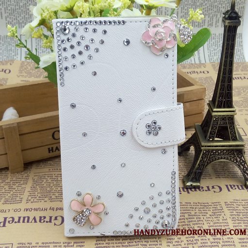 Etui Samsung Galaxy A6+ Strass Rød Telefon, Cover Samsung Galaxy A6+ Beskyttelse Cool Hængende Ornamenter