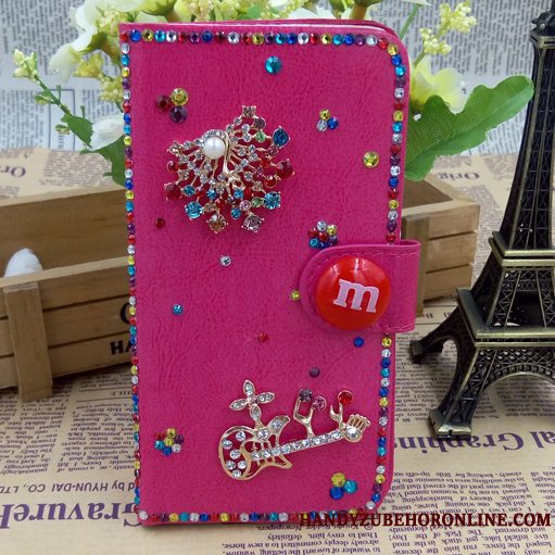 Etui Samsung Galaxy A6+ Strass Rød Telefon, Cover Samsung Galaxy A6+ Beskyttelse Cool Hængende Ornamenter