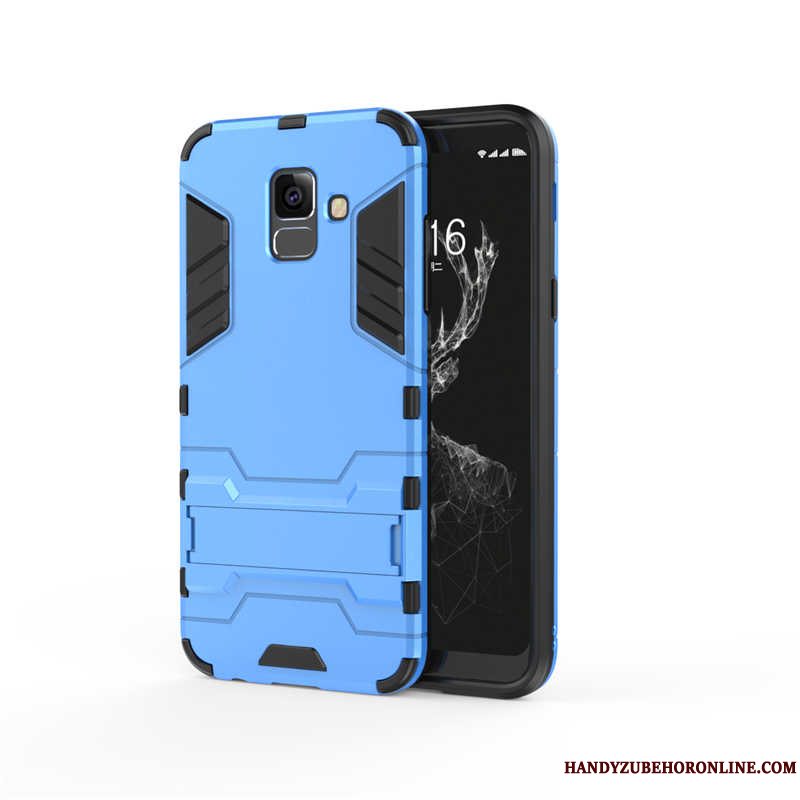 Etui Samsung Galaxy A6 Support Anti-fald Blå, Cover Samsung Galaxy A6 Tasker Telefonhård