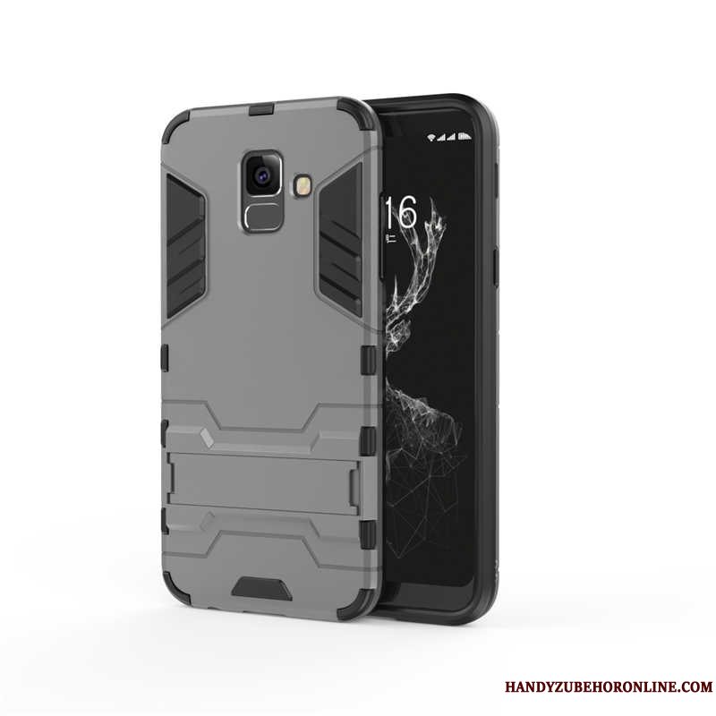 Etui Samsung Galaxy A6 Support Anti-fald Blå, Cover Samsung Galaxy A6 Tasker Telefonhård