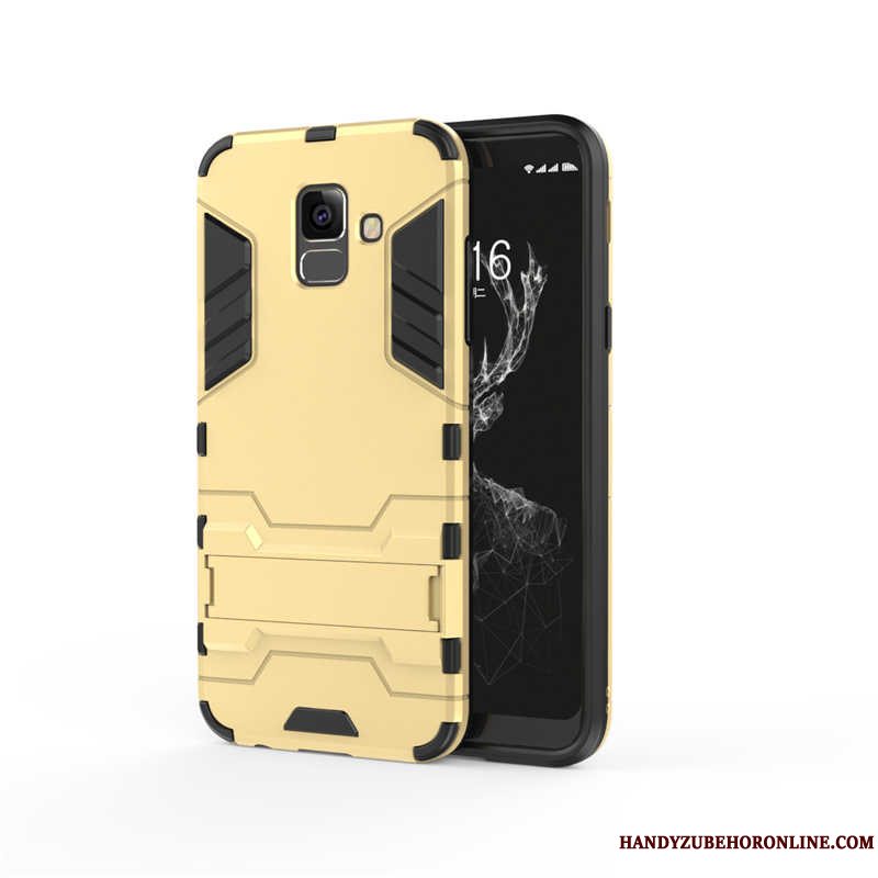 Etui Samsung Galaxy A6 Support Anti-fald Blå, Cover Samsung Galaxy A6 Tasker Telefonhård