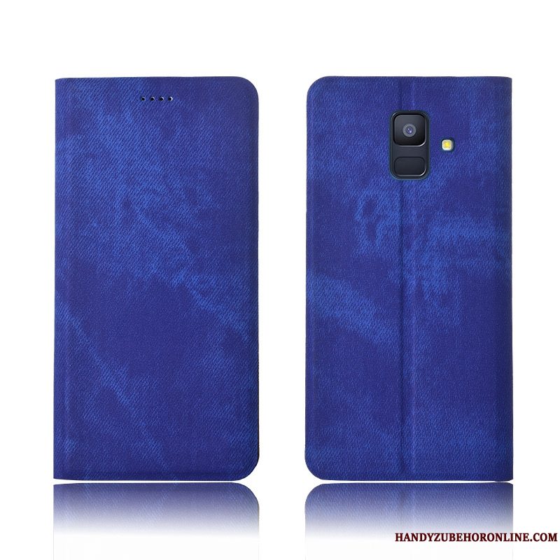 Etui Samsung Galaxy A6 Tasker Lyserød Anti-fald, Cover Samsung Galaxy A6 Beskyttelse Telefondenim