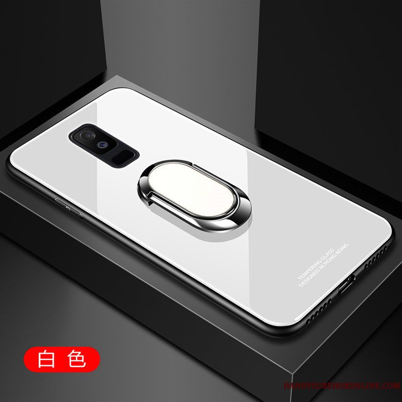 Etui Samsung Galaxy A6+ Tasker Rød Glas, Cover Samsung Galaxy A6+ Beskyttelse Telefon
