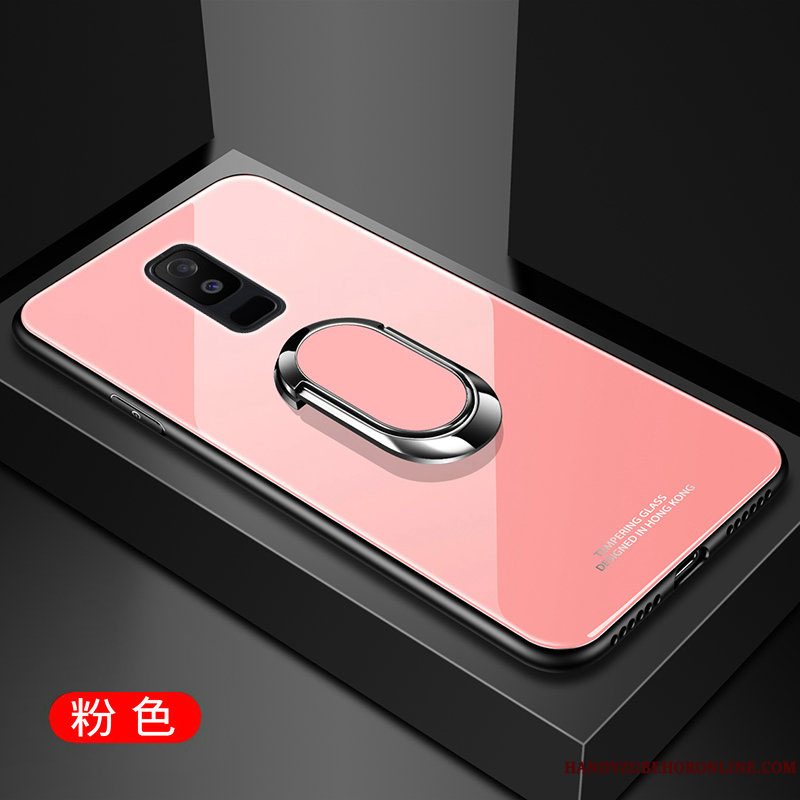 Etui Samsung Galaxy A6+ Tasker Rød Glas, Cover Samsung Galaxy A6+ Beskyttelse Telefon
