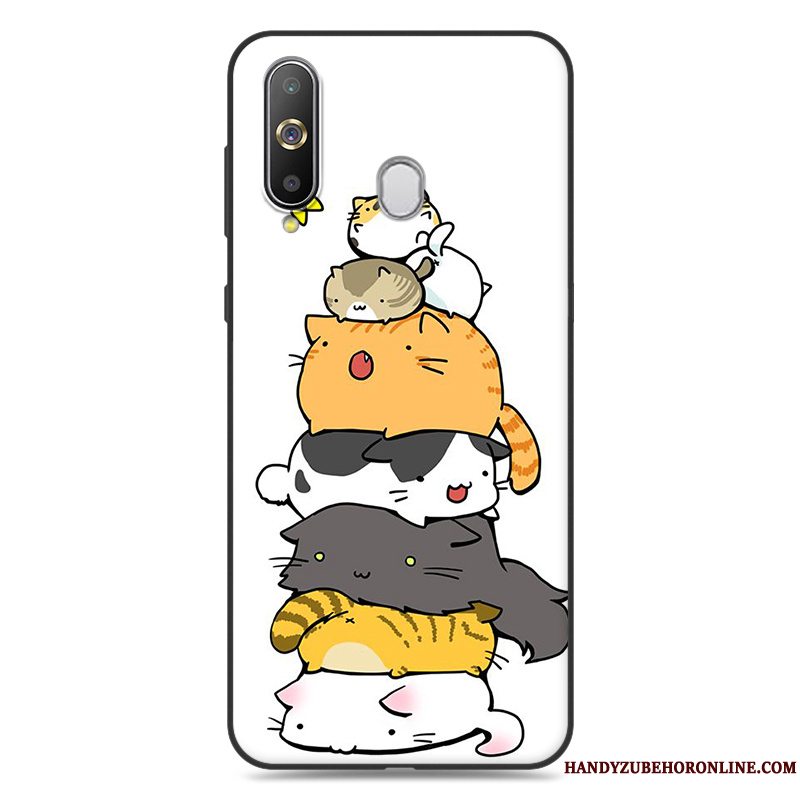 Etui Samsung Galaxy A60 Blød Anti-fald Af Personlighed, Cover Samsung Galaxy A60 Cartoon Blå Trend