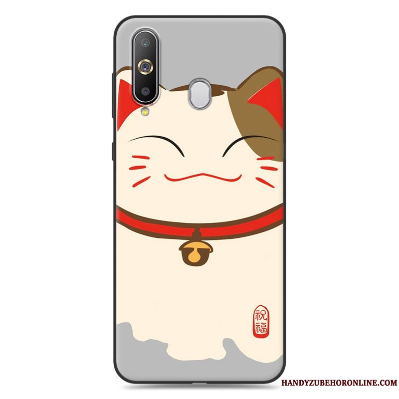 Etui Samsung Galaxy A60 Blød Anti-fald Af Personlighed, Cover Samsung Galaxy A60 Cartoon Blå Trend