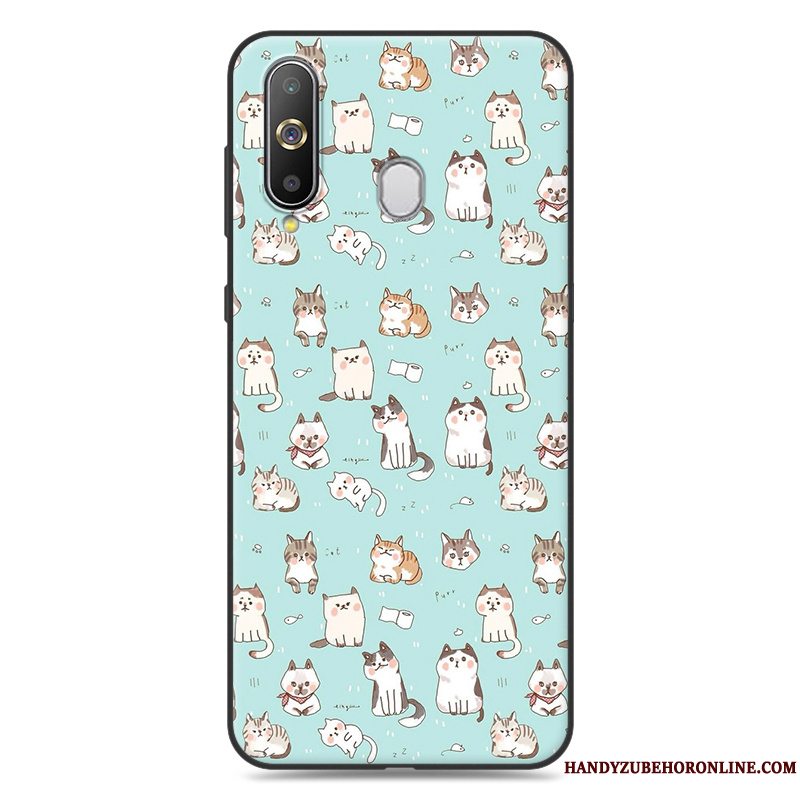 Etui Samsung Galaxy A60 Blød Anti-fald Af Personlighed, Cover Samsung Galaxy A60 Cartoon Blå Trend