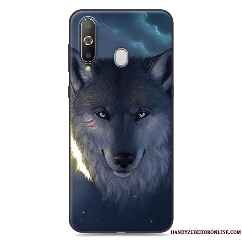 Etui Samsung Galaxy A60 Blød Anti-fald Af Personlighed, Cover Samsung Galaxy A60 Cartoon Blå Trend