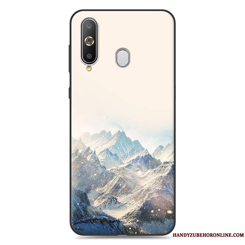 Etui Samsung Galaxy A60 Blød Anti-fald Af Personlighed, Cover Samsung Galaxy A60 Cartoon Blå Trend