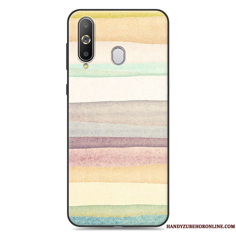 Etui Samsung Galaxy A60 Blød Anti-fald Af Personlighed, Cover Samsung Galaxy A60 Cartoon Blå Trend