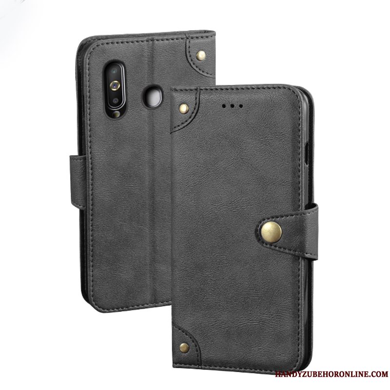 Etui Samsung Galaxy A60 Kreativ Kort Telefon, Cover Samsung Galaxy A60 Beskyttelse Rød