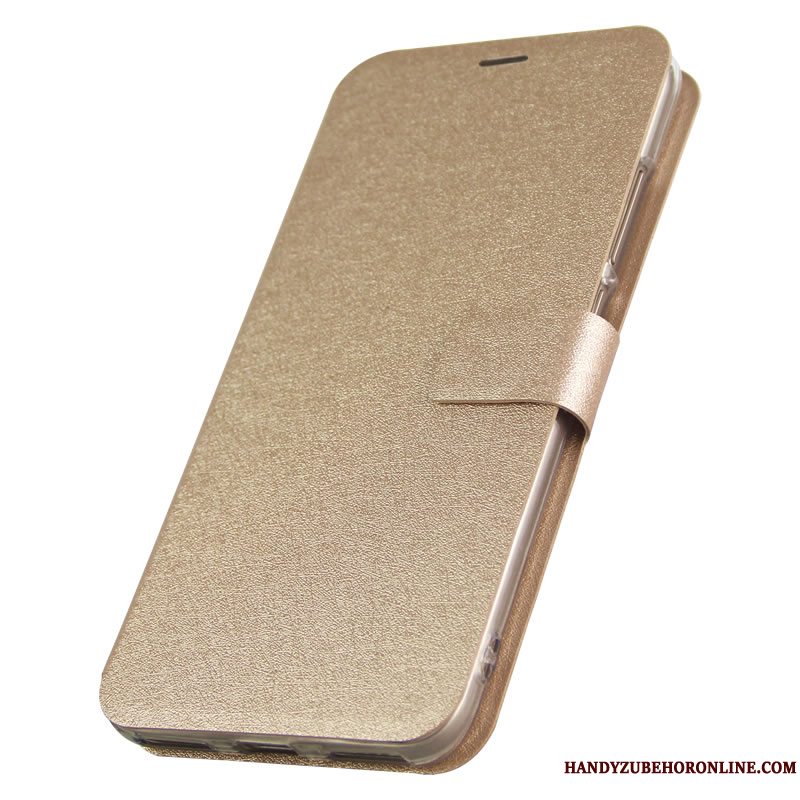 Etui Samsung Galaxy A60 Læder Farve Telefon, Cover Samsung Galaxy A60 Folio Guld Anti-fald